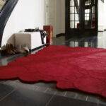 Red bubble rug