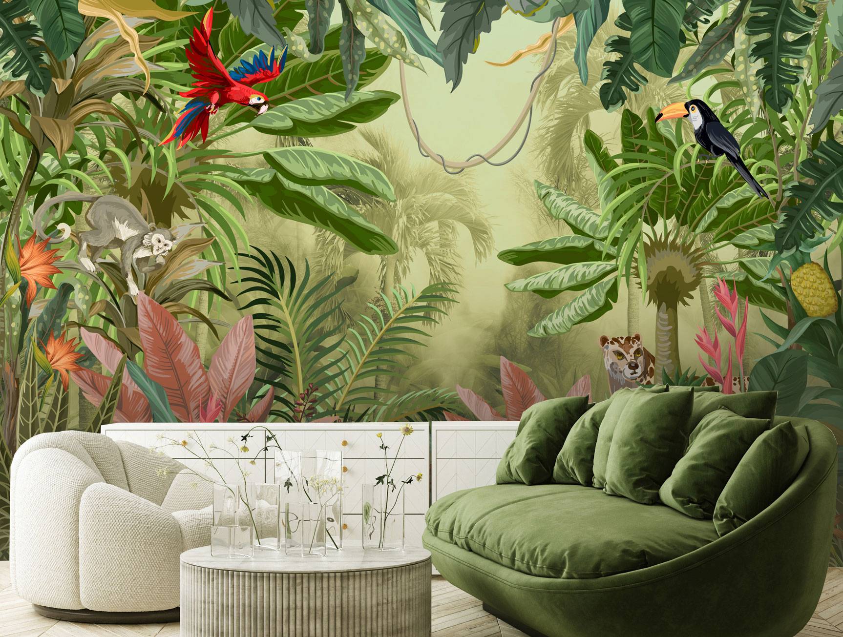 Touch the forest wallpaper mural - Nouqoush