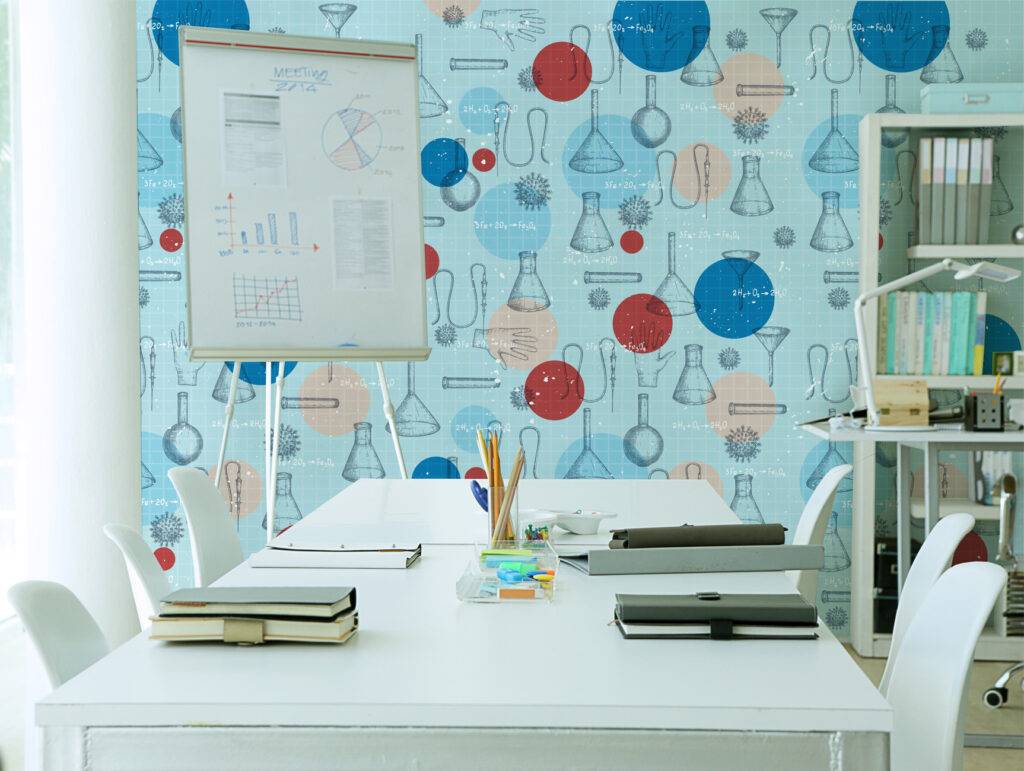 Science Lab Machine Wall Texture Laboratory equipment wall mural – Nouqoush