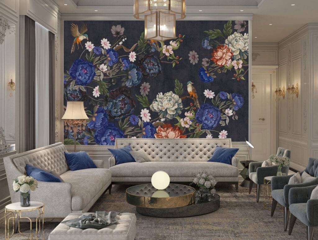 Vintage peonies?wallpaper mural – Nouqoush