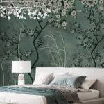 Oriental garden wallpaper mural