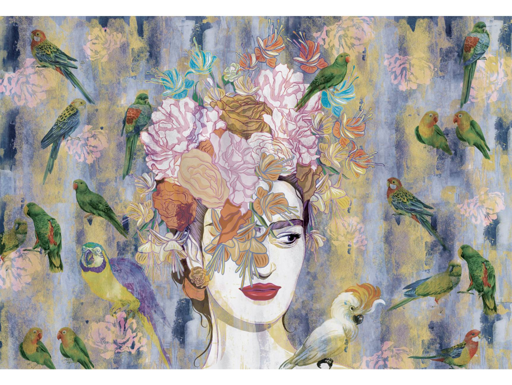Frida Floral Wall Mural  Buy online at Europosters