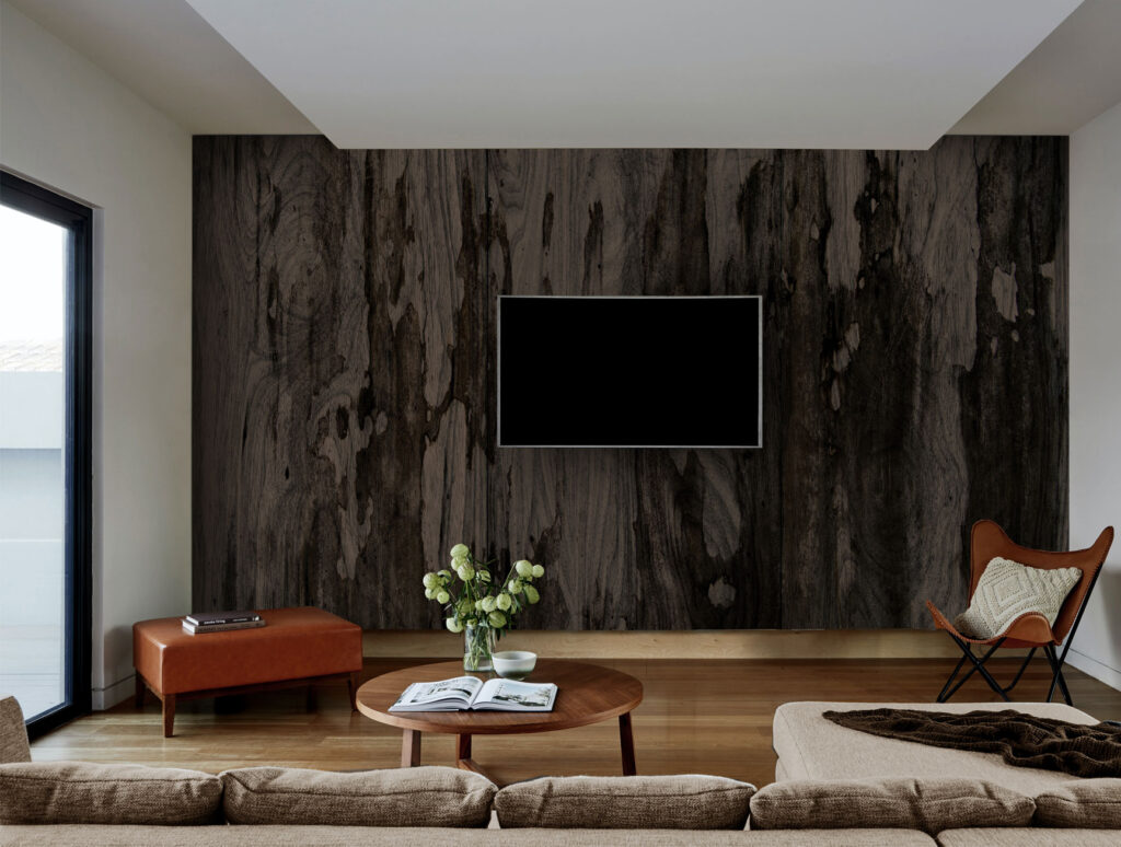 Layered wood wall mural - Nouqoush