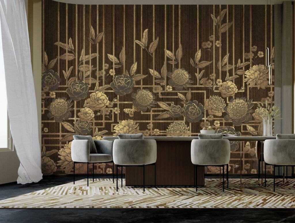 Luxurious peonies wallpaper mural – Nouqoush