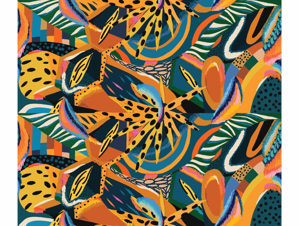 Color Clash Harmony Wall Mural – Nouqoush