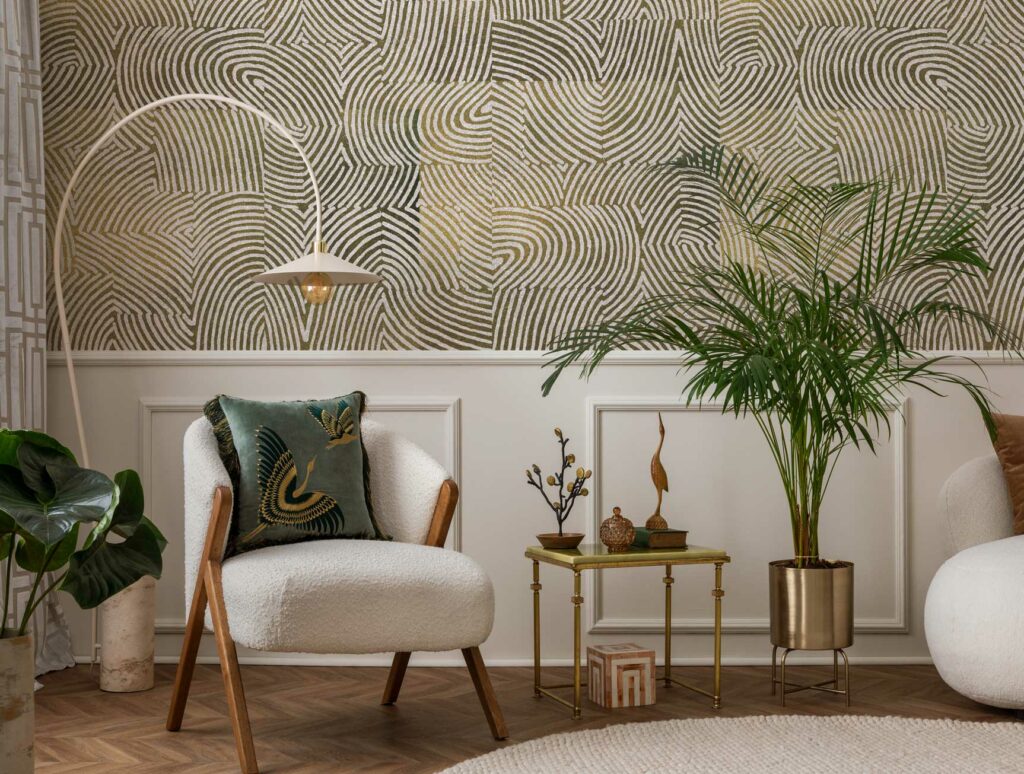 Line Design Mural Whispered Lines Wall Mural – Nouqoush