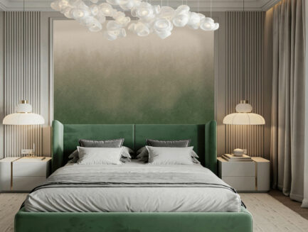 lush green abstraction wall mural