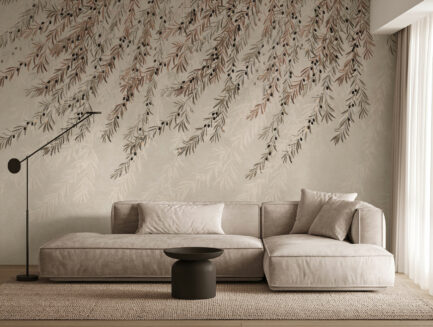 Olive foliage wall mural