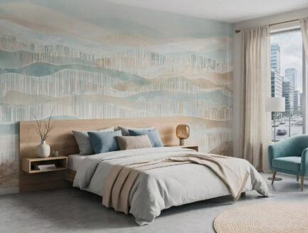 Pearl strata abstraction wall mural