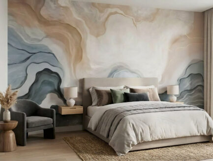 Alabaster flow wall mural