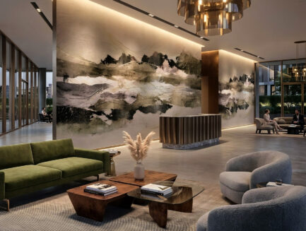 Gilded horizons wall mural