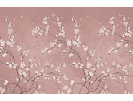 Blush blossom reverie wall mural