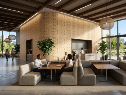 Artisan Wooden Grid wall mural