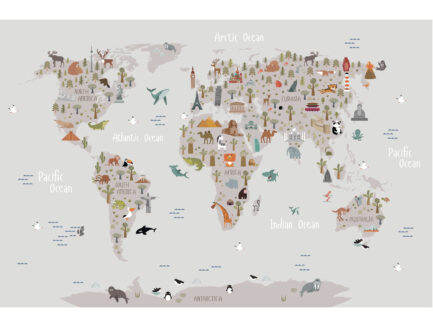Playful Atlas wall mural