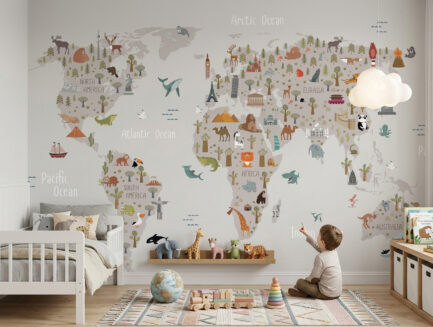 Playful Atlas wall mural