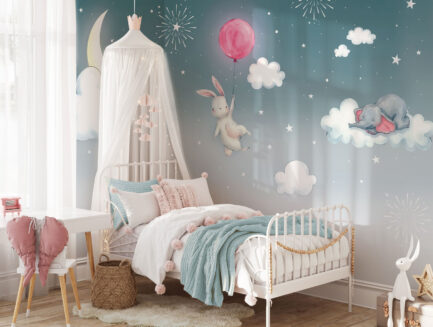 Moonlight dreams wall mural room shot