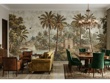 Vintage Tropical Sanctuary wall mural