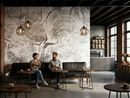 Celestial wood flow wall mural
