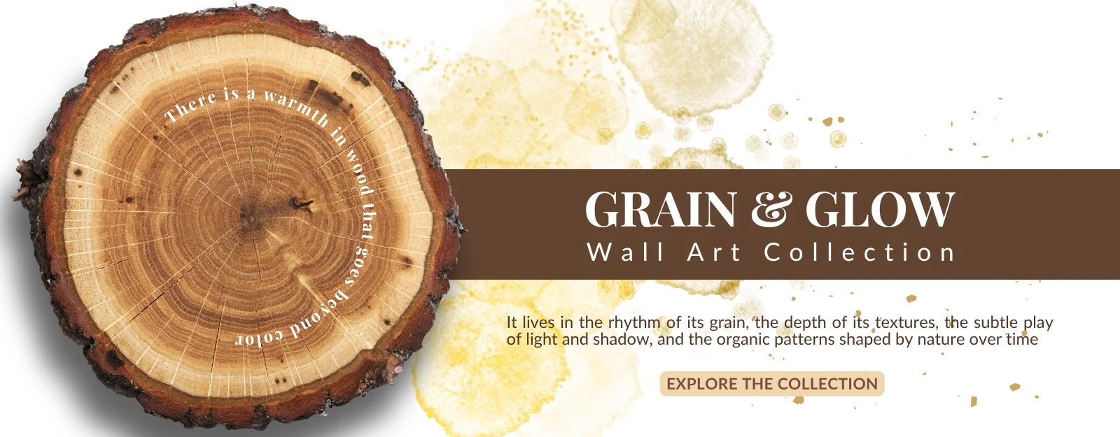 Grain and Glow wall art collection: wood grain inspired wallpaper murals. Explore the new collection.